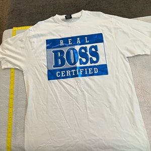 Flying Horses Boss IMPRINTED NEW NEVER WORN 2X crew neck T-shirt.